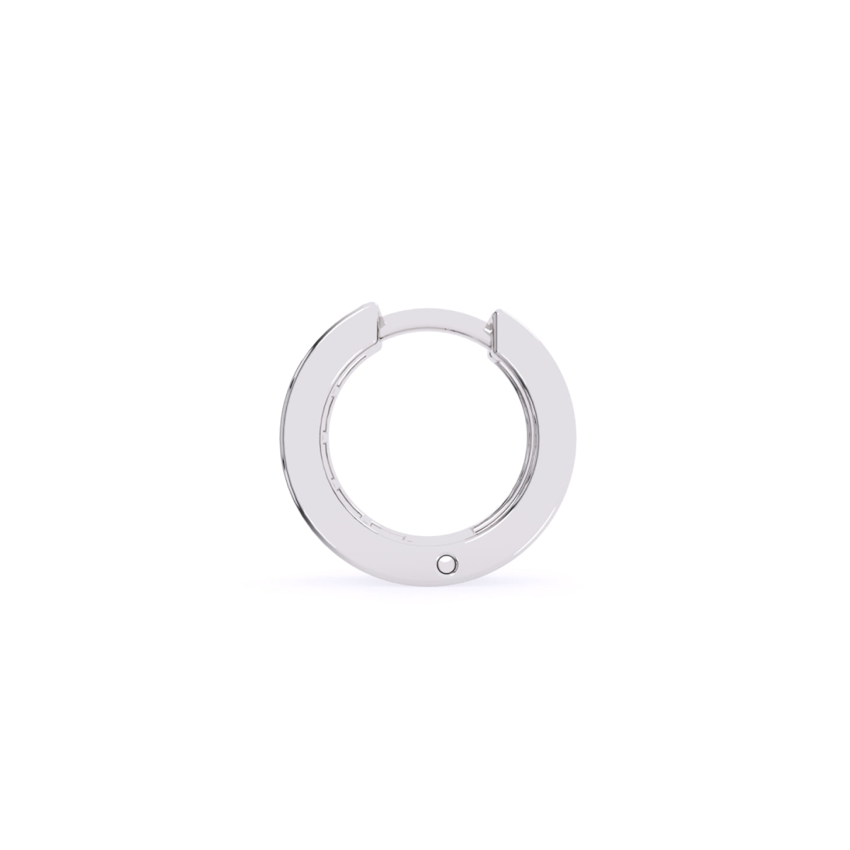 Channel Set Princess Lab Grown Hoop Earrings